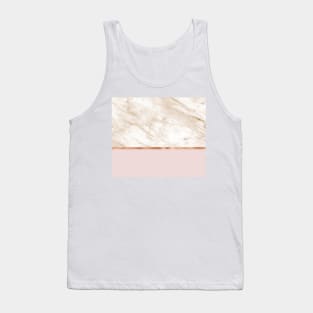 Caramel marble on rose gold blush Tank Top